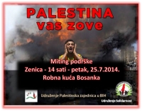 Skup podrške Palestini u Zenici