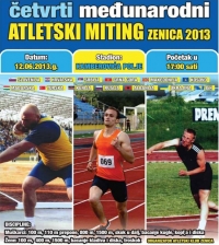 Danas Atletski miting Zenica 2013